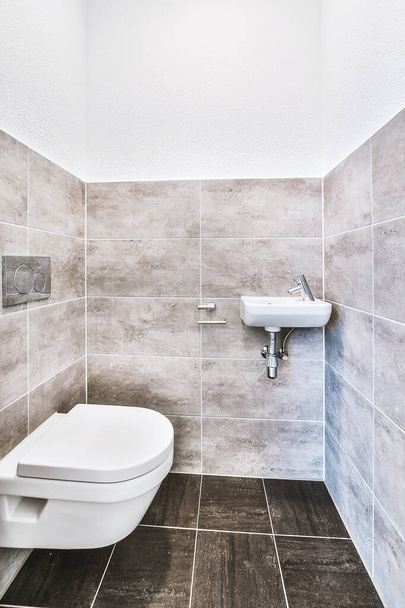 Sisustus moderni wc asunnossa - Valokuva, kuva
