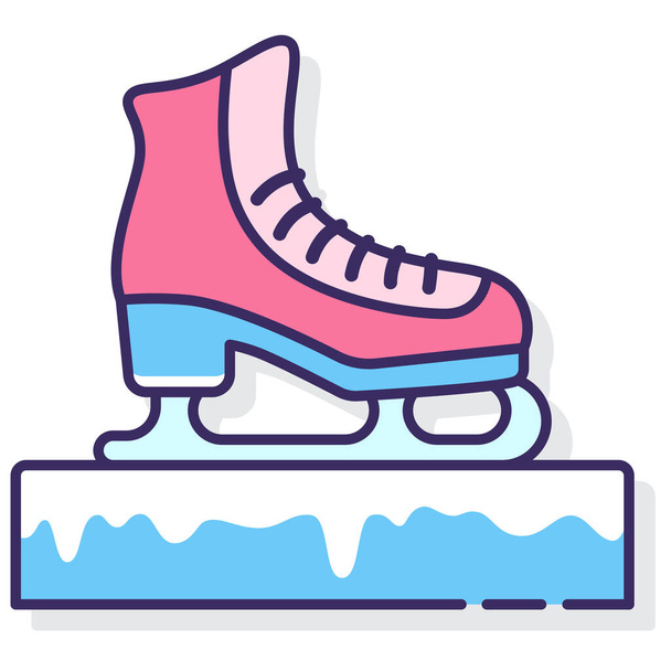 ice shoes skates icon - Vector, Image
