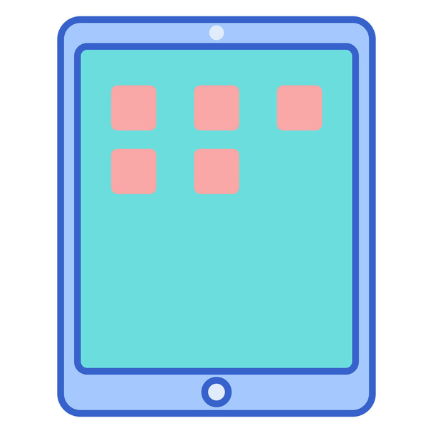 dispositivo ipad tableta icono en la educación-escuela-aprendizaje categoría - Vector, imagen