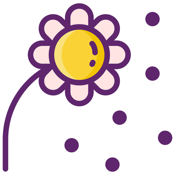 allergy blossom flower icon - Vector, Image