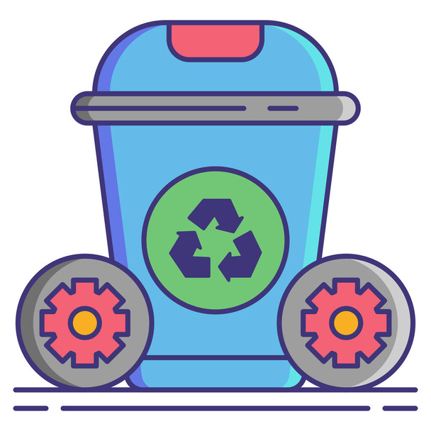 bin gestión icono de la basura - Vector, Imagen
