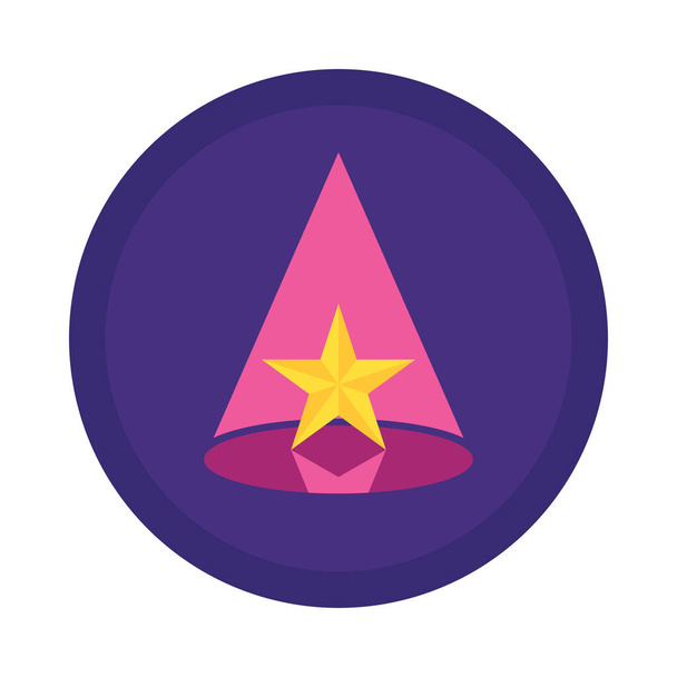 famous hat party hat icon in flat style - Vector, Image