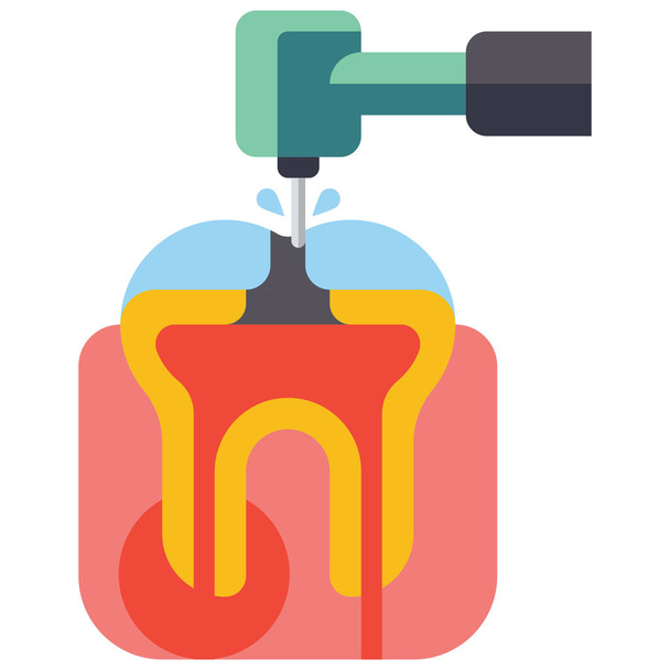 treatment root canal icon - Vector, Image