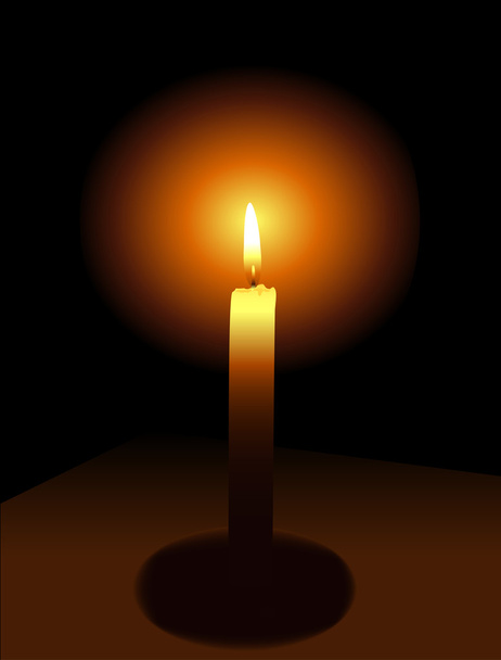 Candle on a dark background - Vektor, obrázek
