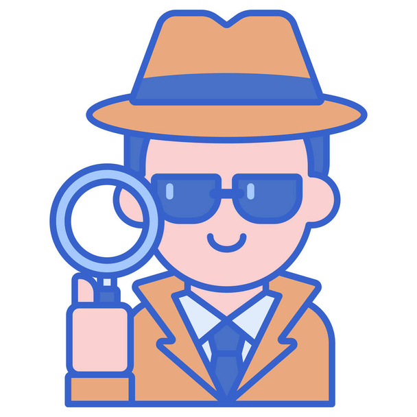 слідчий чоловік приватна ікона
 - Вектор, зображення