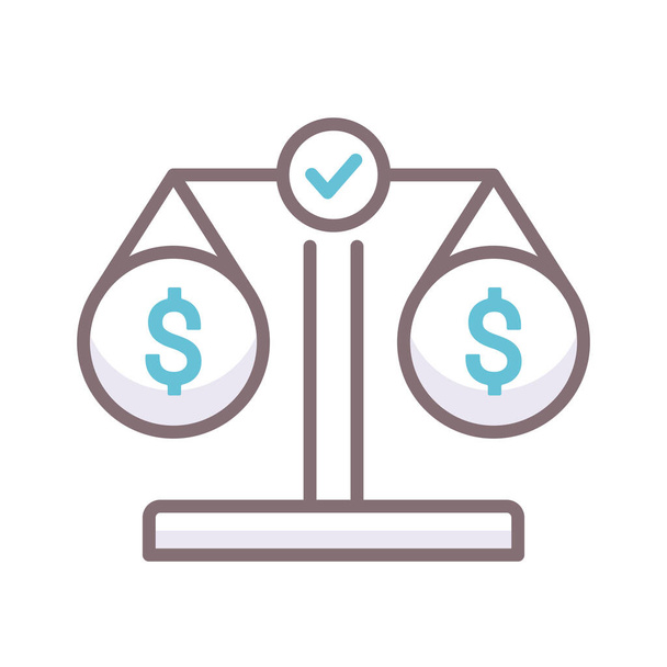 balanced budget scale icon in culture-communities category - Vector, Image