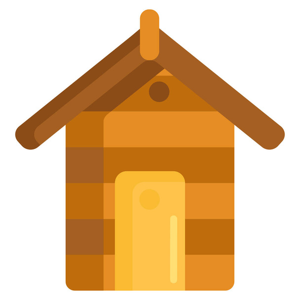 gardening hut gardening shed hut icon in flat style - Vector, Image