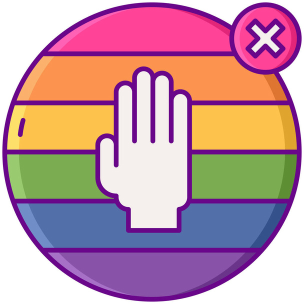 homofobia lgbt icono del arco iris en la cultura-comunidades categoría - Vector, Imagen