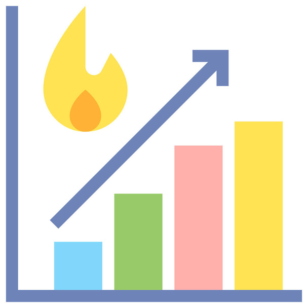 graph research trending icon - Vector, Image