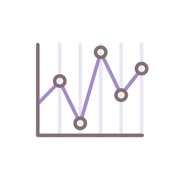 wykres analityczny ikona wykresu w stylu zarysu - Wektor, obraz
