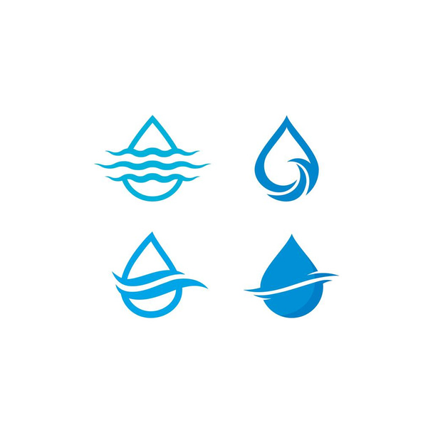 wave Water Drop Logo template vector icon illustration design  - Vector, Image