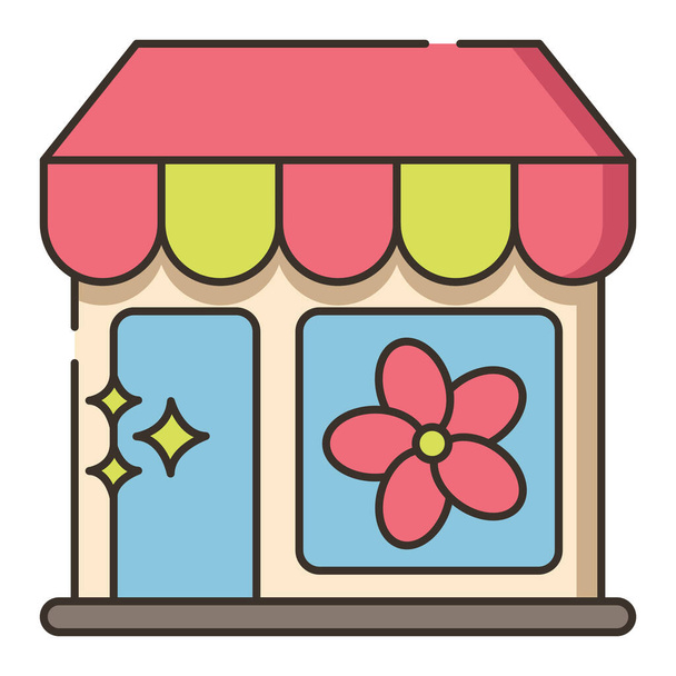icono de la tienda de flores - Vector, imagen