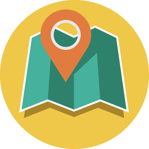 locator direction location icon in flat style - Vector, Image