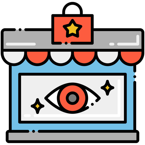 eye merchandising shop icon - Vector, Image
