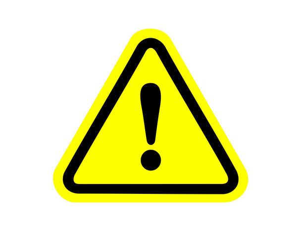 TRIANGULAR YELLOW CAUTION WARNING SIGN ICON - Photo, Image