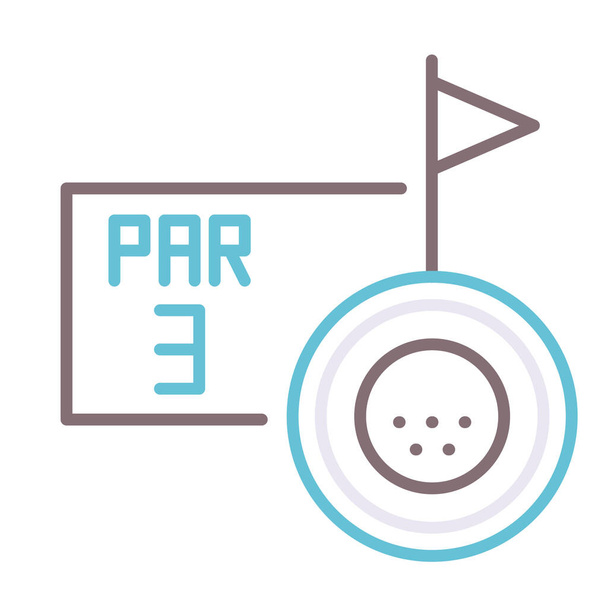 golfbaan par icon - Vector, afbeelding
