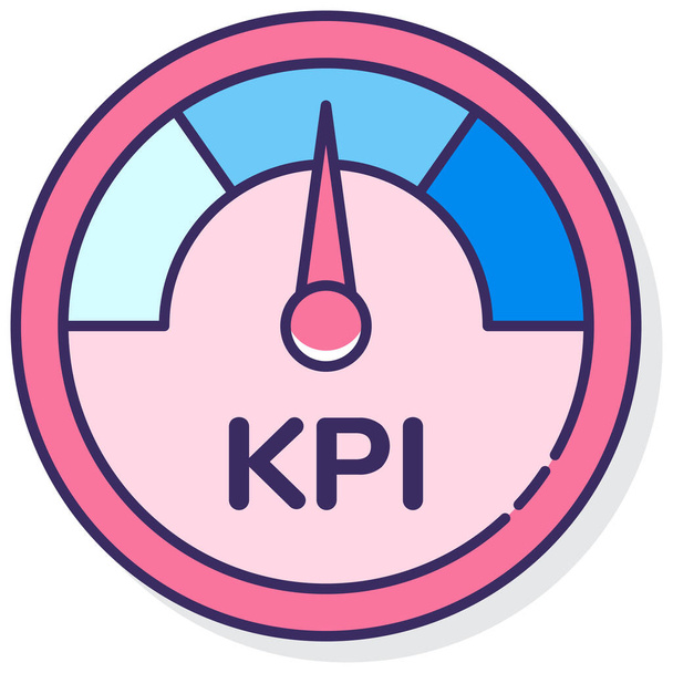advertising kpi measure icon in it-infrastructure category - Διάνυσμα, εικόνα