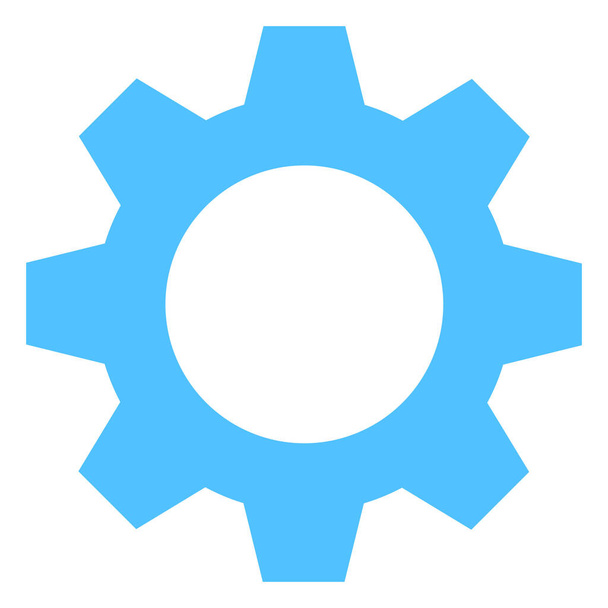 gears interface settings icon in flat style - Vector, Image