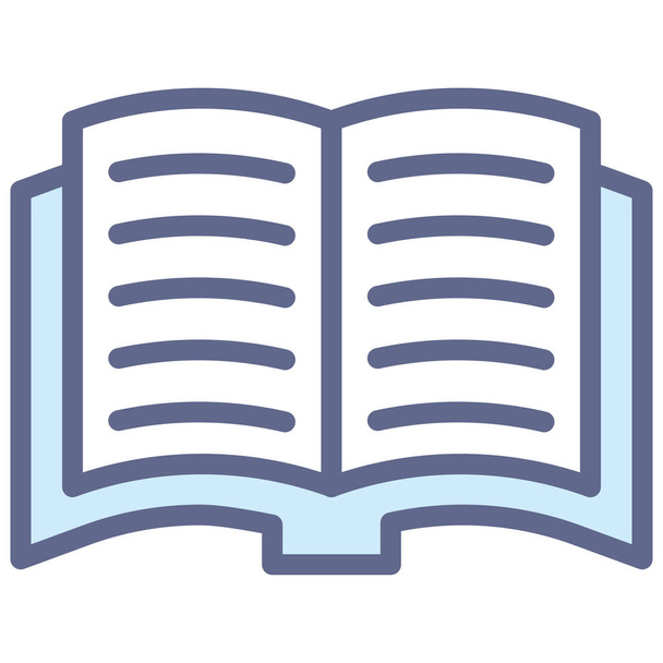 book education open icon in filled-outline style - Вектор, зображення
