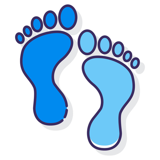 anatomie voeten voetstappen pictogram in ziekenhuizen-gezondheidszorg categorie - Vector, afbeelding