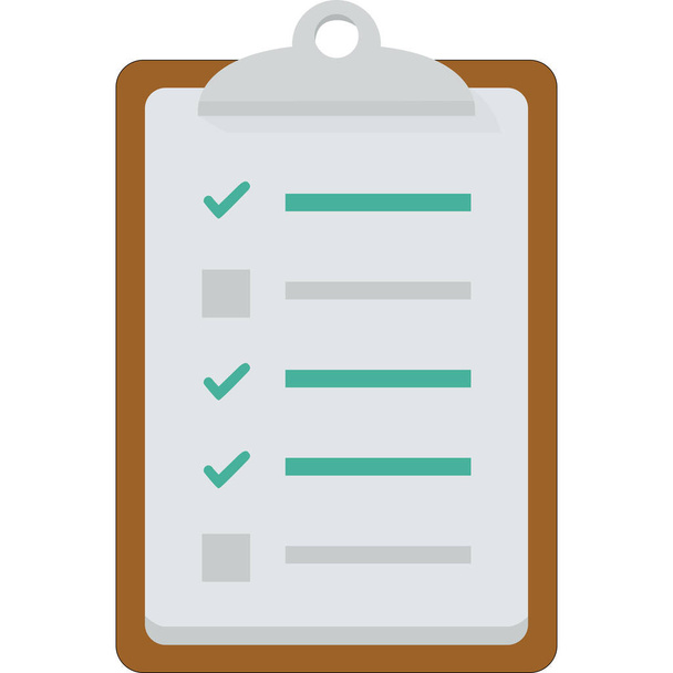 business checklist lijst pictogram in platte stijl - Vector, afbeelding