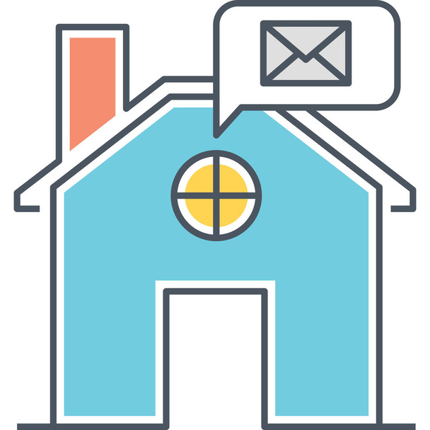 home message voicemail filled-outline icon in filled-outline style - Vector, imagen