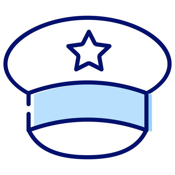Taxifahrer-Cap-Rating-Symbol in ausgefülltem Outline-Stil - Vektor, Bild