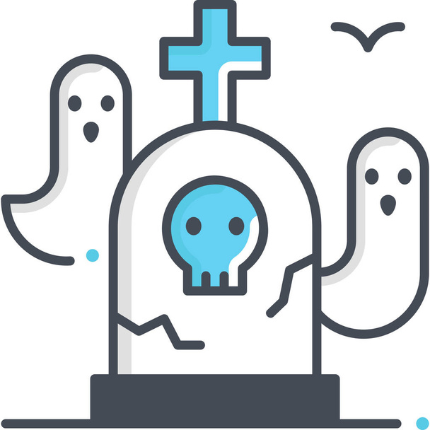 grave fantôme cimetière icône dans la catégorie Halloween - Vecteur, image