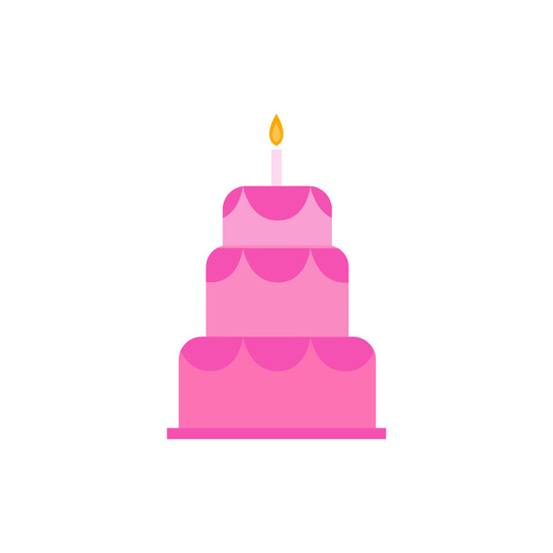 Birthday Cake Conceptual Icon Vector Design Illustration eps10 - Wektor, obraz