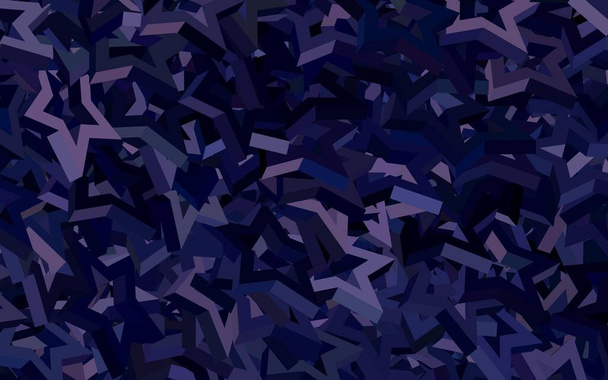 Temně fialová vektorová šablona s krystaly, trojúhelníky. Dekorativní design v abstraktním stylu s trojúhelníky. Pozadí pro mobilní telefon. - Vektor, obrázek