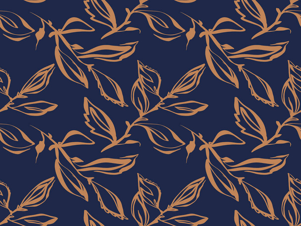 Seamless pattern with leaves. Texture for wrapping paper, fabric, cards, wallpaper and packaging. - Photo, Image