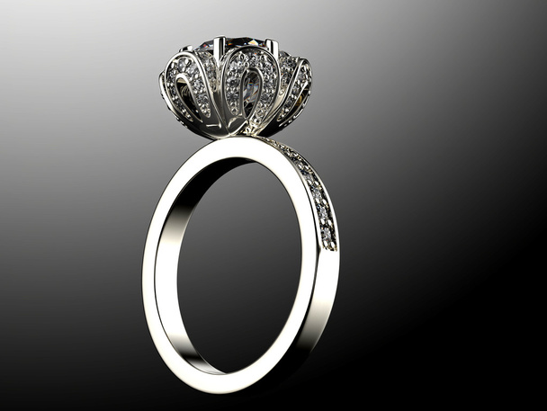 Ring mit Diamant - Foto, Bild
