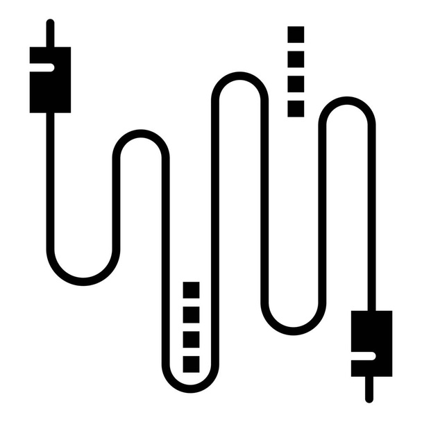 audio cable cables icon in solid style - Vector, Image