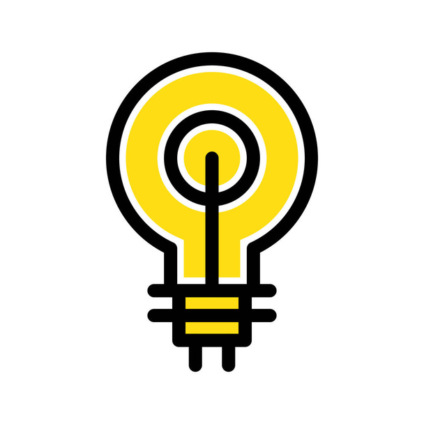 ícone de ideia de brilho de lâmpada na categoria de gestão de negócios - Vetor, Imagem
