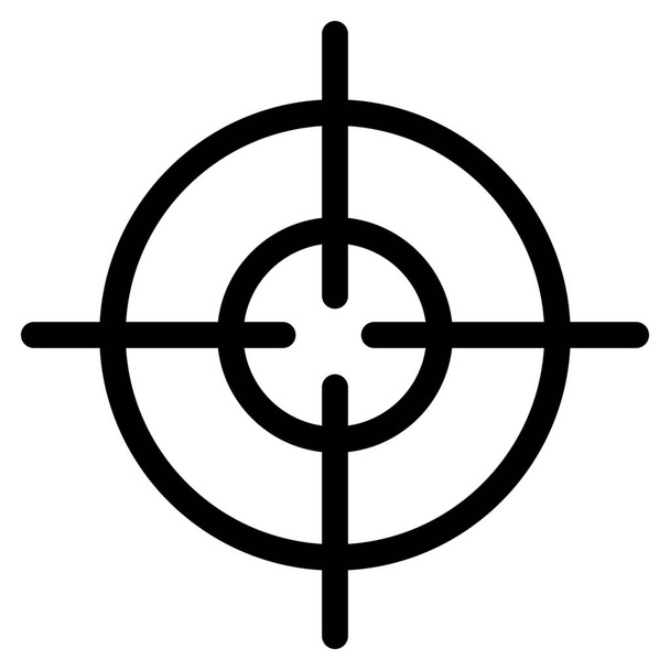 objetivo icono de la interfaz de destino en el estilo de esquema - Vector, Imagen
