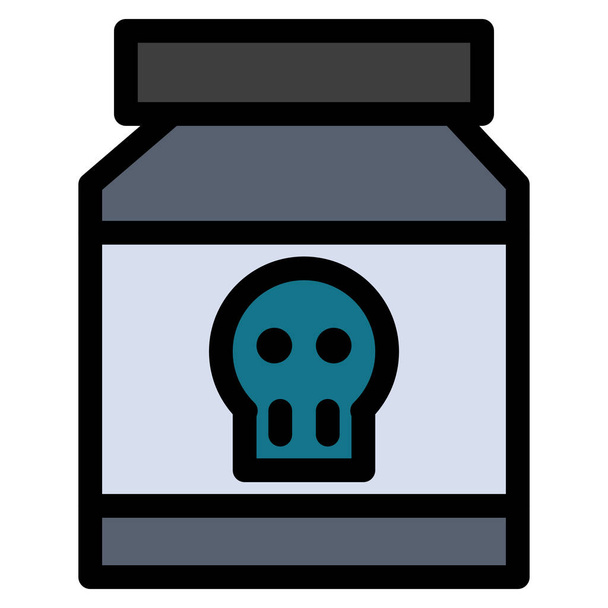 danger medical poison icon in hospitals-healthcare category - Vektör, Görsel