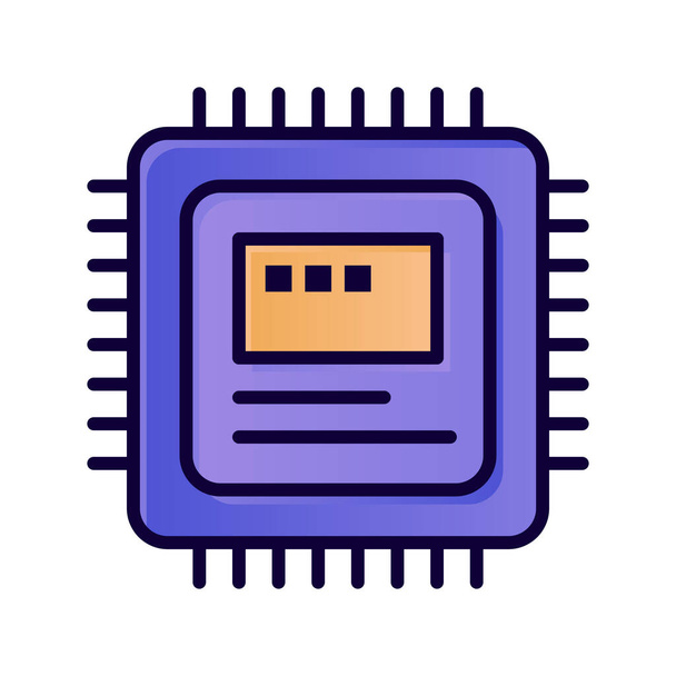 ikona hardwaru počítače ve stylu vyplněného osnovy - Vektor, obrázek