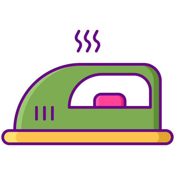 ironing iron laundry icon in filled-outline style - ベクター画像