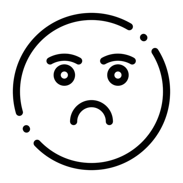 emotivní ikona emoji ve stylu osnovy - Vektor, obrázek