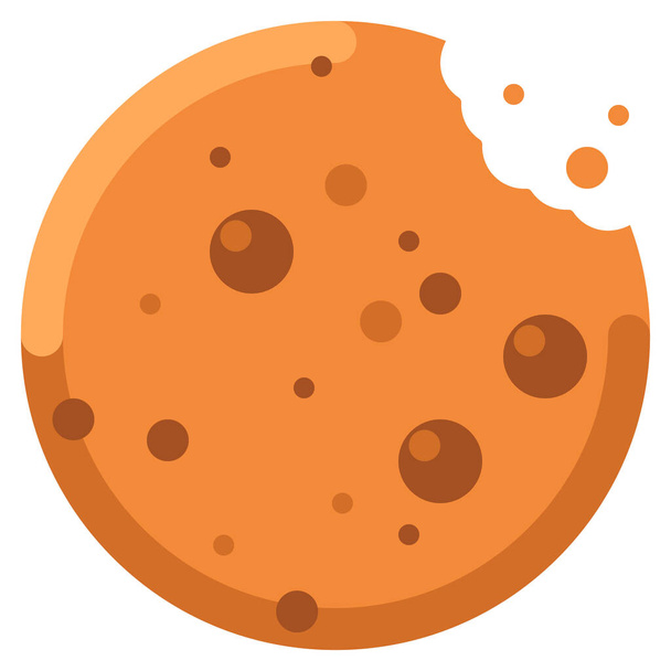Schokolade Chip Cookie Symbol - Vektor, Bild