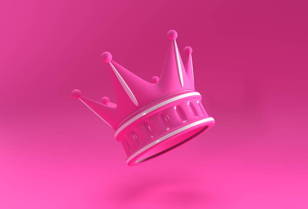 3D Render Illusztráció Türkiz Crown elszigetelt színes háttér - Fotó, kép