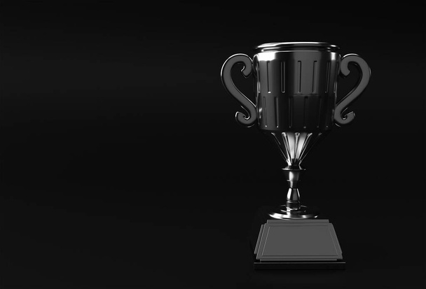 3D Render Trophy Cup isolated on Color Background. - Photo, Image
