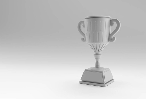3D-Кубок Трофея ізольований на фоні кольору. - Фото, зображення