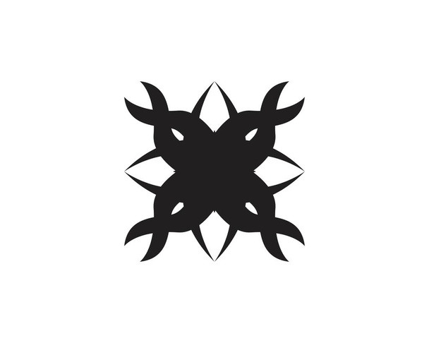 Μαύρο πρότυπο λογότυπου τατουάζ φυλής - Διάνυσμα, εικόνα