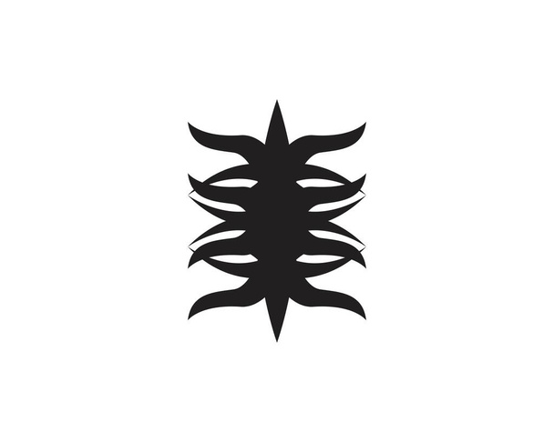 Plantilla de logotipo de tatuaje tribal negro - Vector, imagen