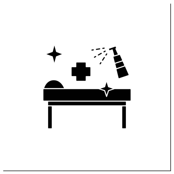 Disinfection in cosmetology clinics glyph icon - Vector, Image