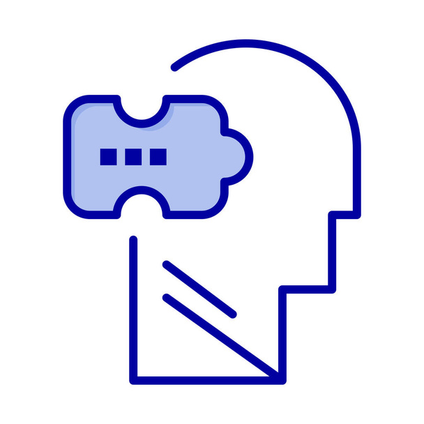 logic mind problem icon in filled-outline style - Vector, Image
