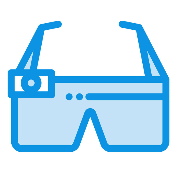 aygıt cam gözlük simgesi - Vektör, Görsel