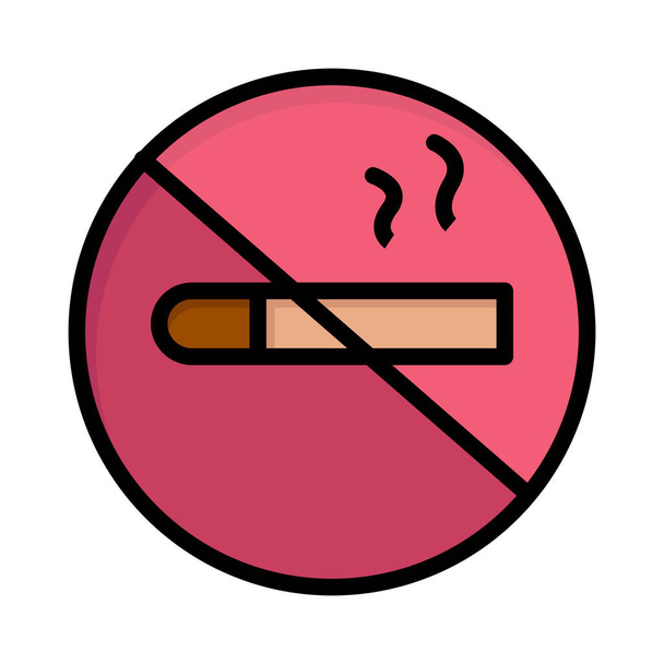 zdravý den ikona cigarety ve vyplněném stylu - Vektor, obrázek