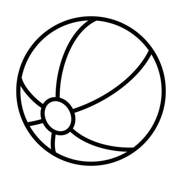 labda strand egyetlen ikon vázlat stílus vektor design illusztráció - Vektor, kép